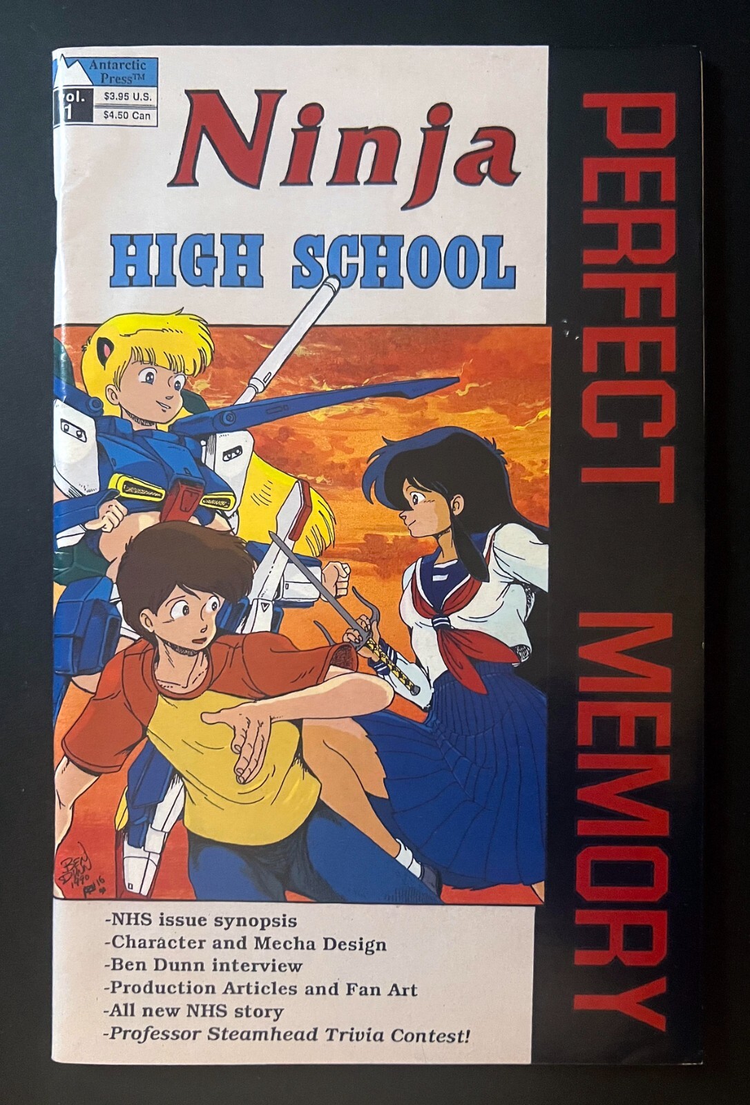 NINJA HIGH SCHOOL: PERFECT MEMORY #1 By BEN DUNN Antarctic Press 1990