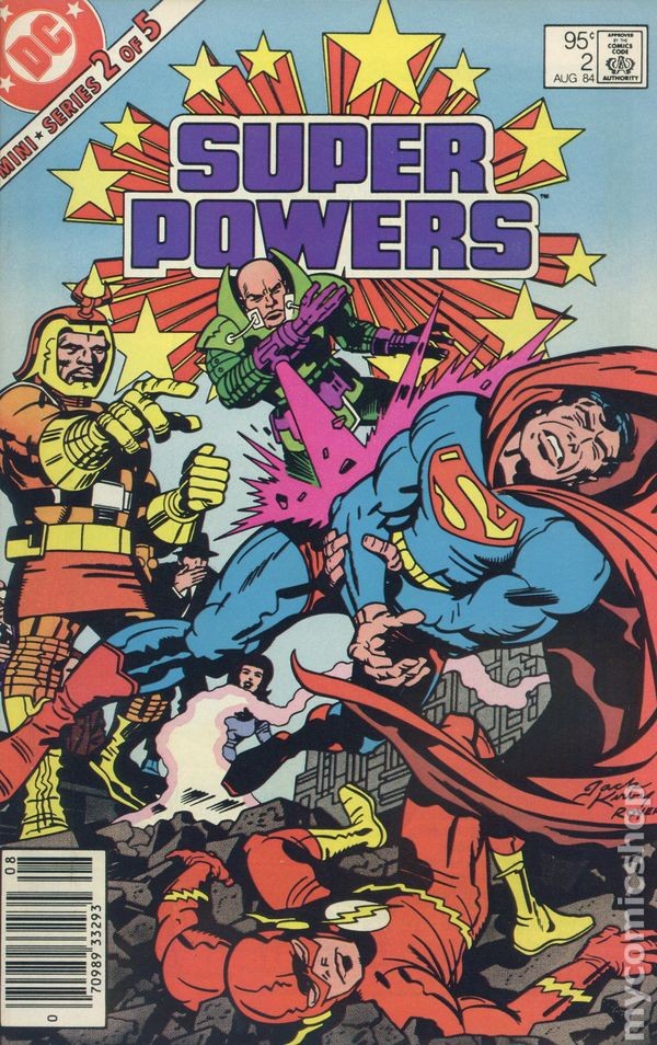 Super Powers variante di prezzo canadese #2 VF- 7,5 1984 immagine stock