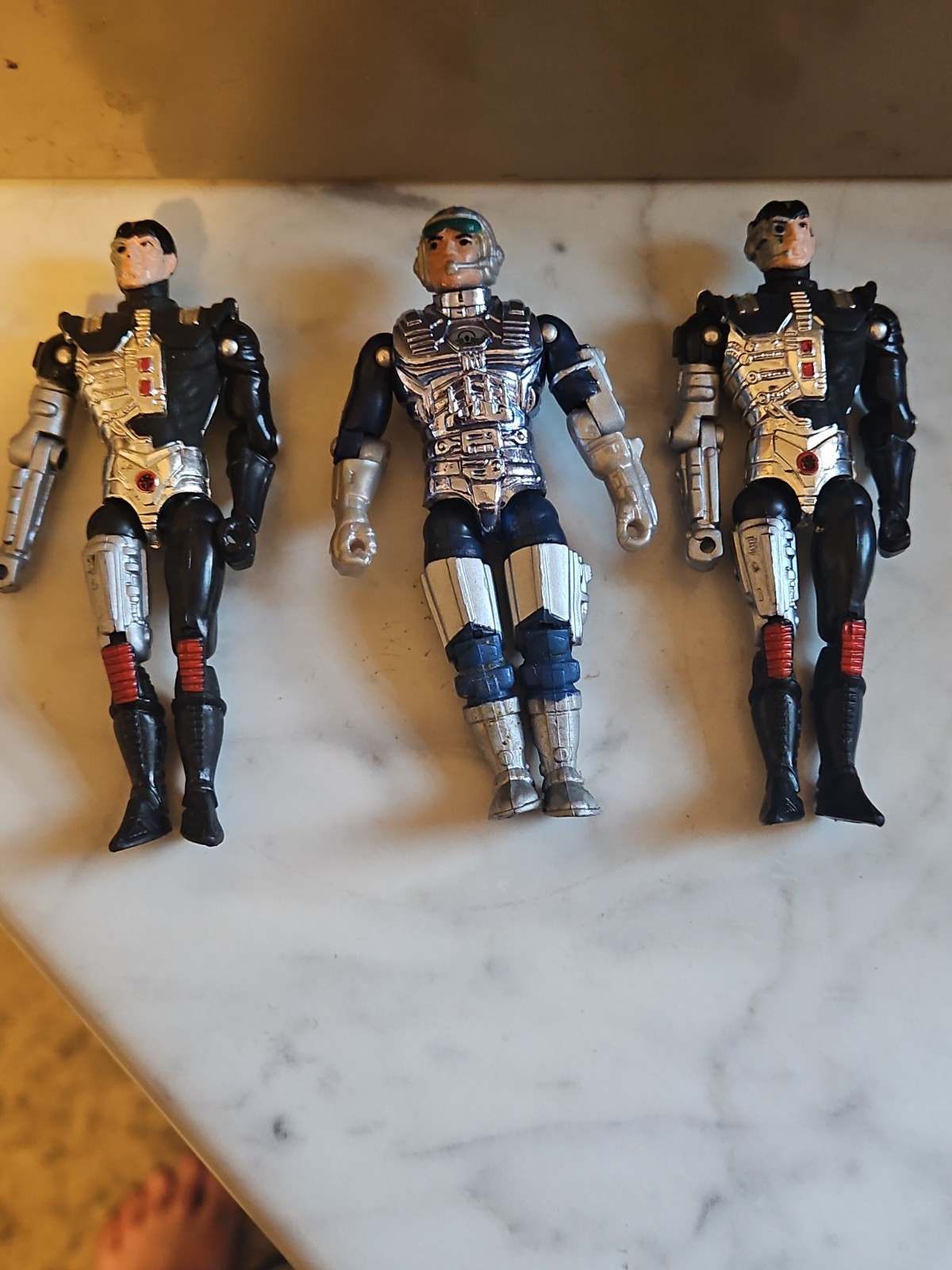  Lotto 3 action figure vintage Captain Power Major Hawk Soaron Mattel 1986