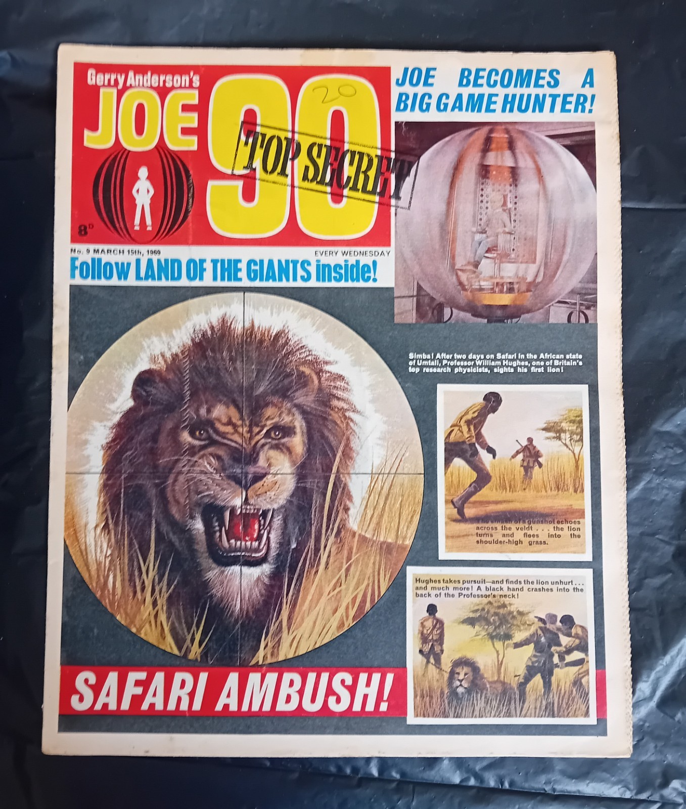 Joe 90 comic #9 (15/03/1969).  Star Trek/Land of Giants/The Champions. VGC