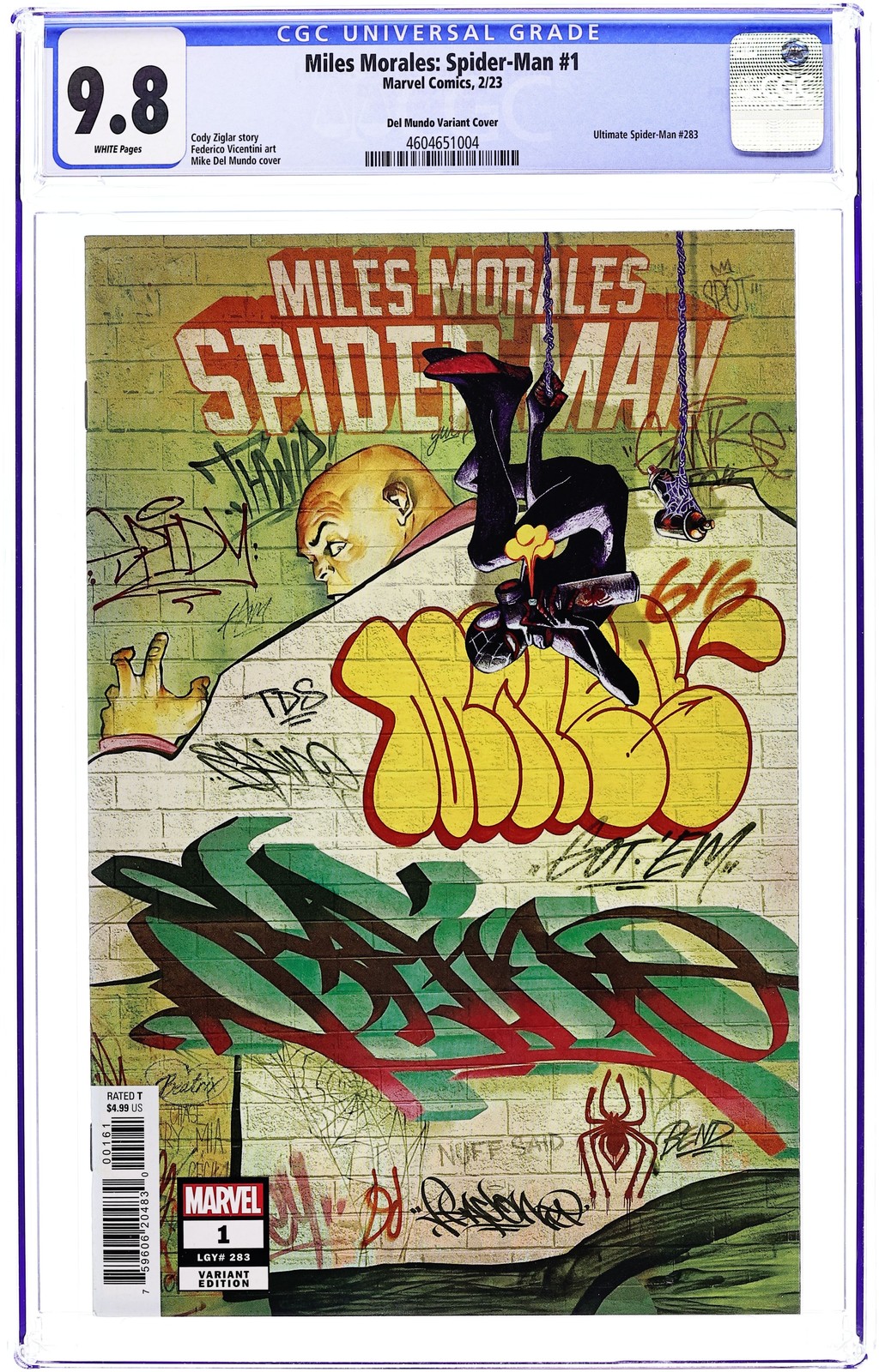 Miles Morales Spider-Man 1E Mundo Graffiti Variant CGC 9.8 2023 4604651004
