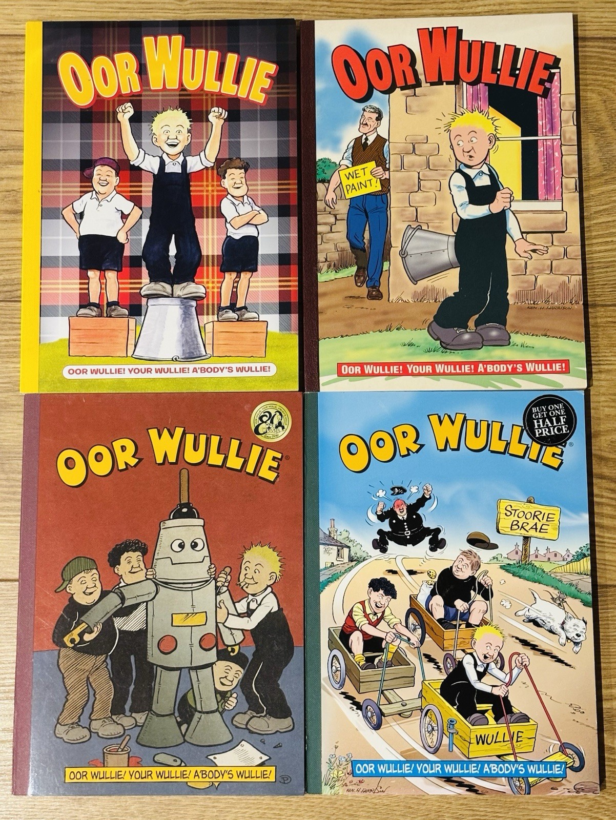 Oor Wullie Comic Annuals Bundle x4 Job-lot Comic Strip Book