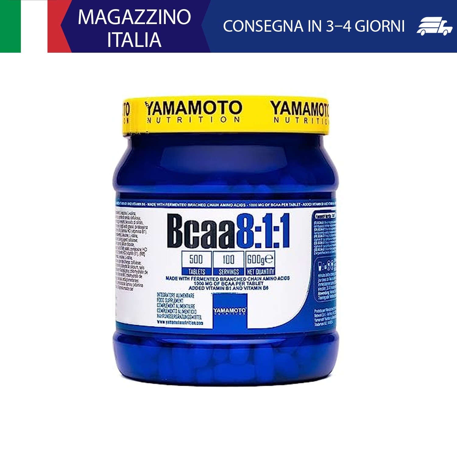 Yamamoto Nutrition Bcaa 8:1:1 Integratore Alimentare di Aminoacidi a Catena Rami