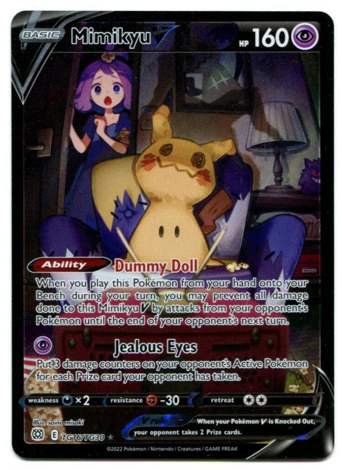 Pokemon Mimikyu V Galleria Allenatore Stelle Brillanti Ultra Rara Tg16/Tg30 NM