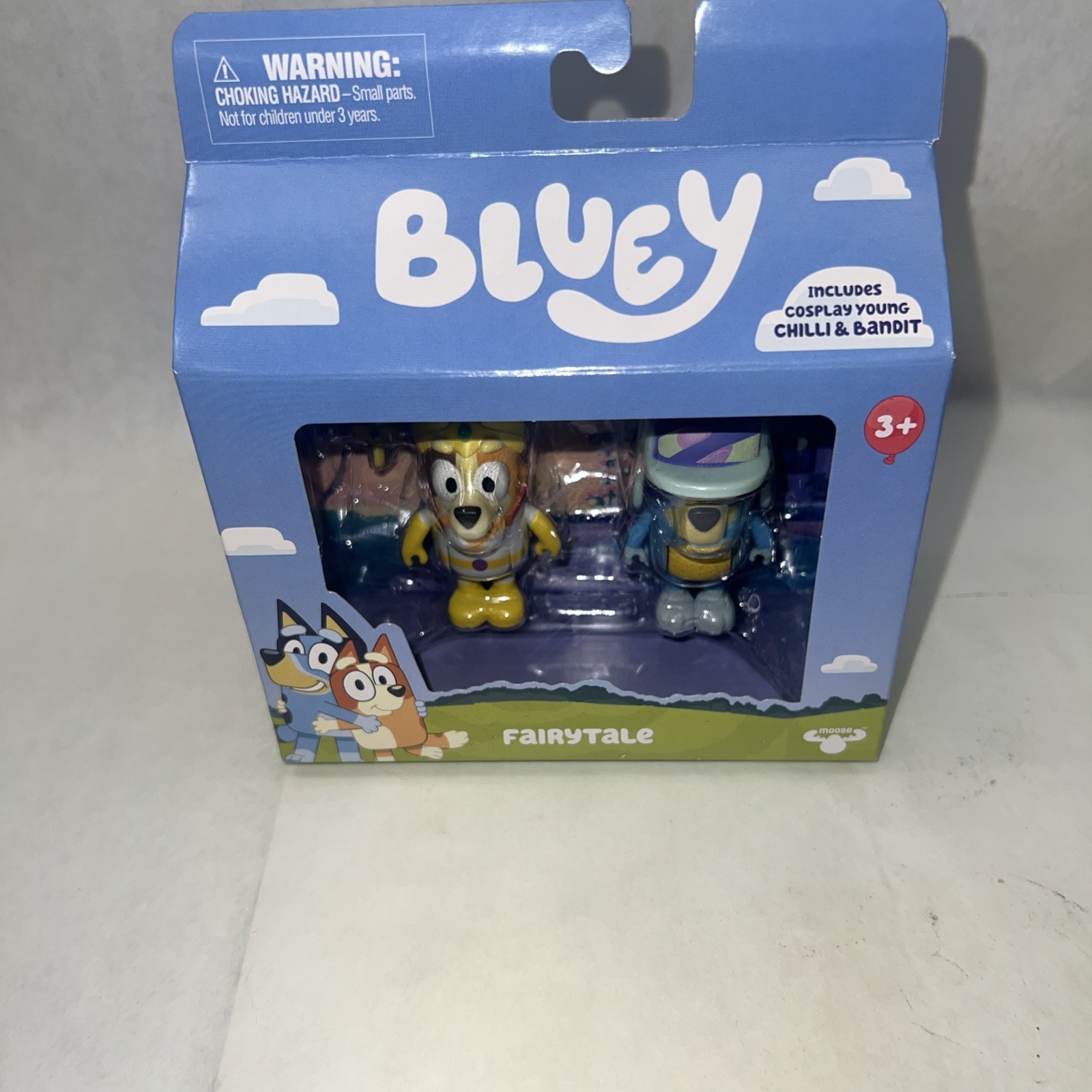 Fairytale Bluey 2 - 2 personaggi da 1/2" tra cui cosplay giovane peperoncino e bandito NUOVO!