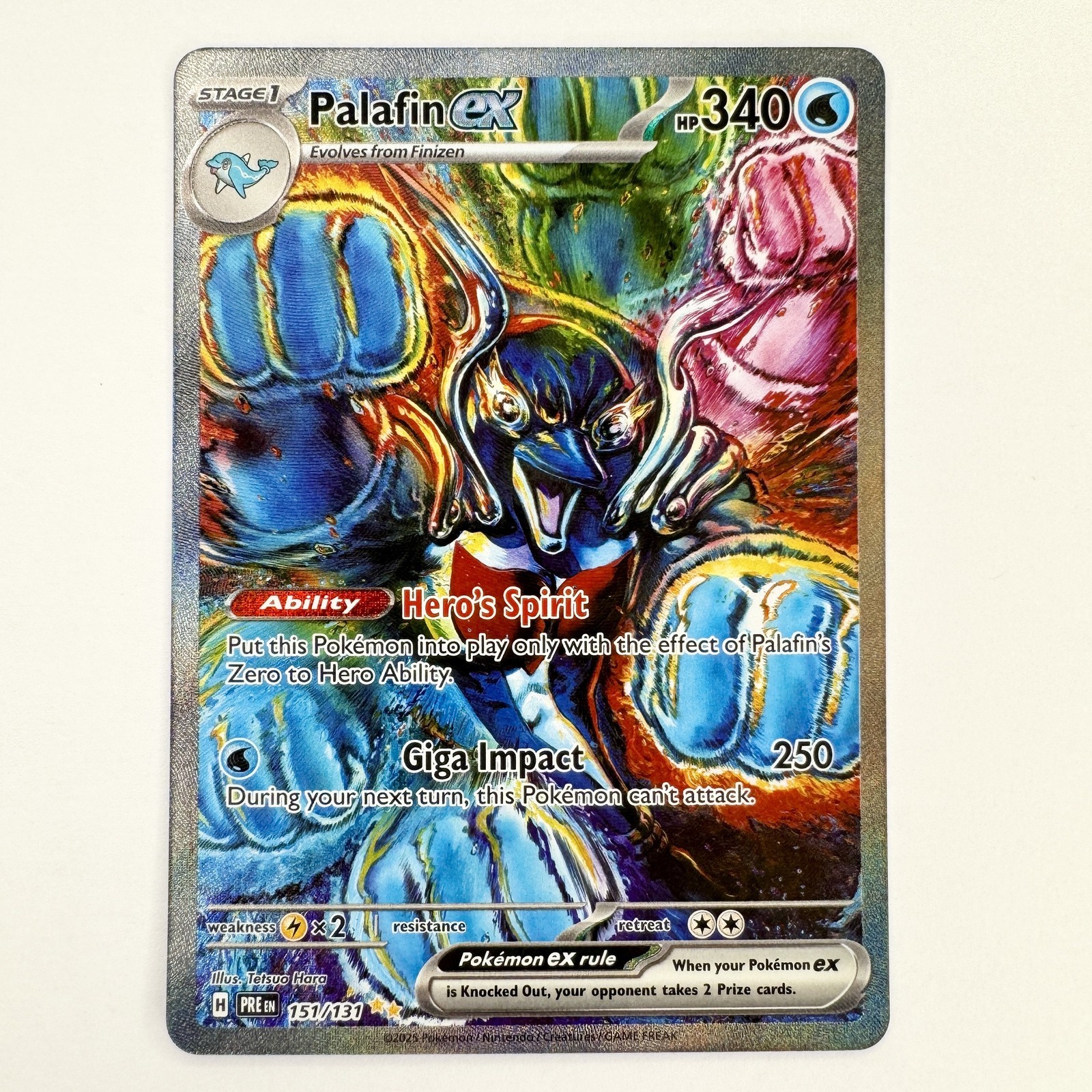 Palafin ex 151/131 Prismatic Evolutions Holo SIR
