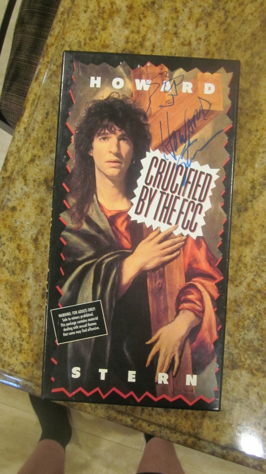 Howard Stern Crucified By The FCC CD set Autographed w/Caricature NEVER PLAYED