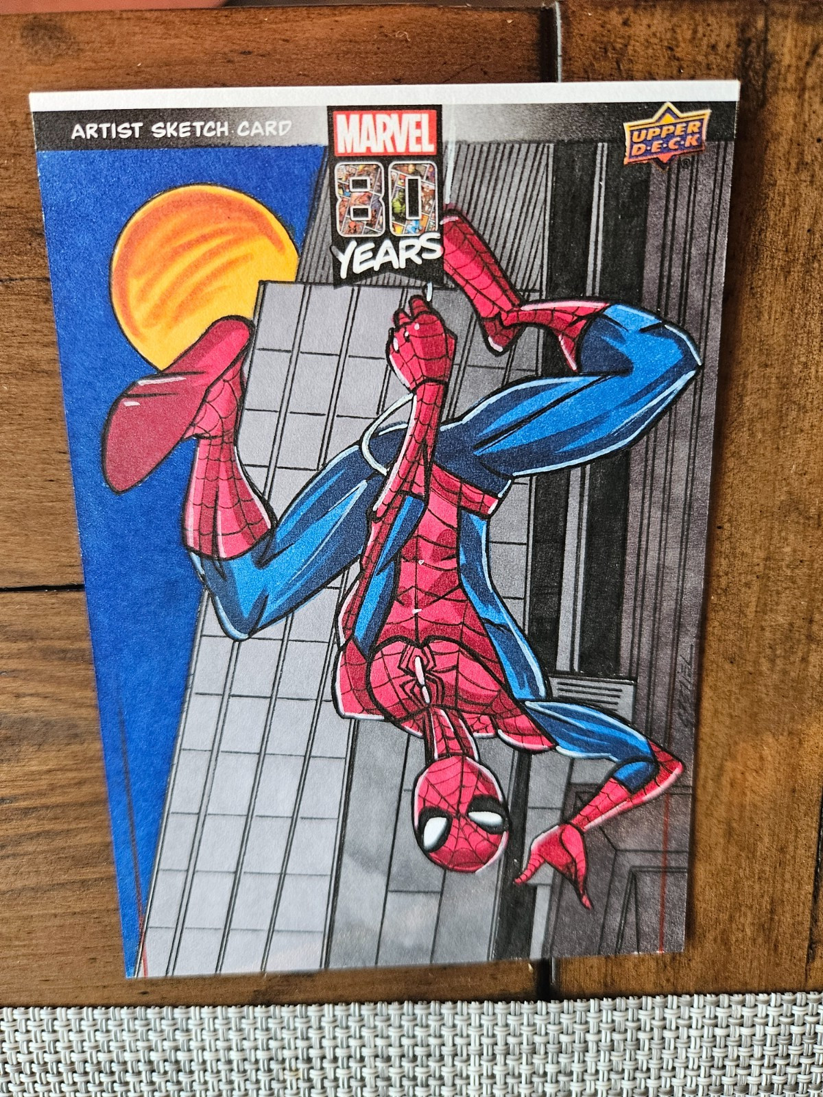 2019 Upper Deck Marvel 80th Anniversary Spider-Man Auto Sketch 5x5