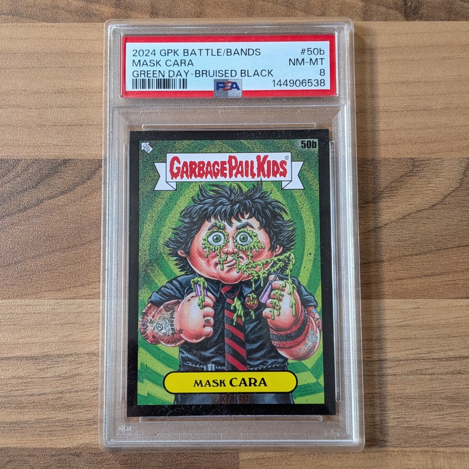 Mask Cara /199 PSA 8 - Green Day Garbage Pail Kids 'Battle of the Bands' - #50b