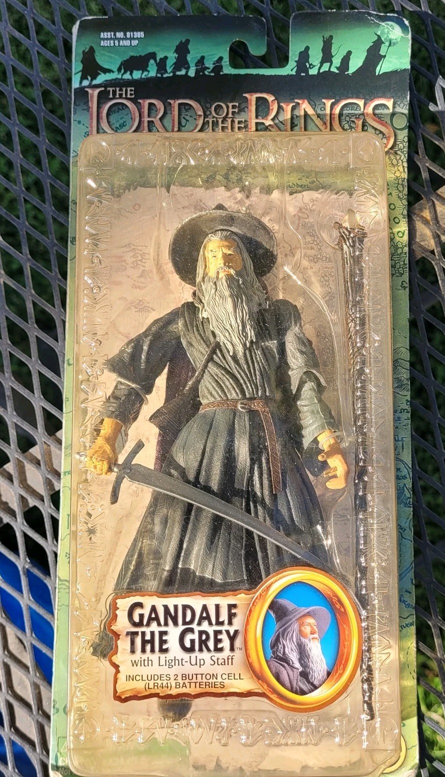 Figurina LOTR Gandalf The Grey Light-Up Staff Toy Biz 2003 sigillata 81388