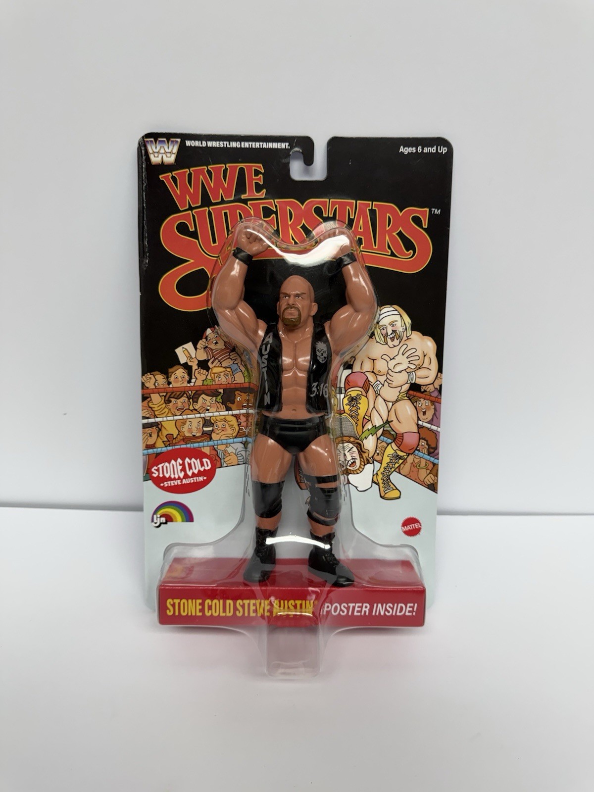 WWE LJN Superstars Stone Cold Steve Austin Black Card Chase Serie 2 "SIGILLATO"