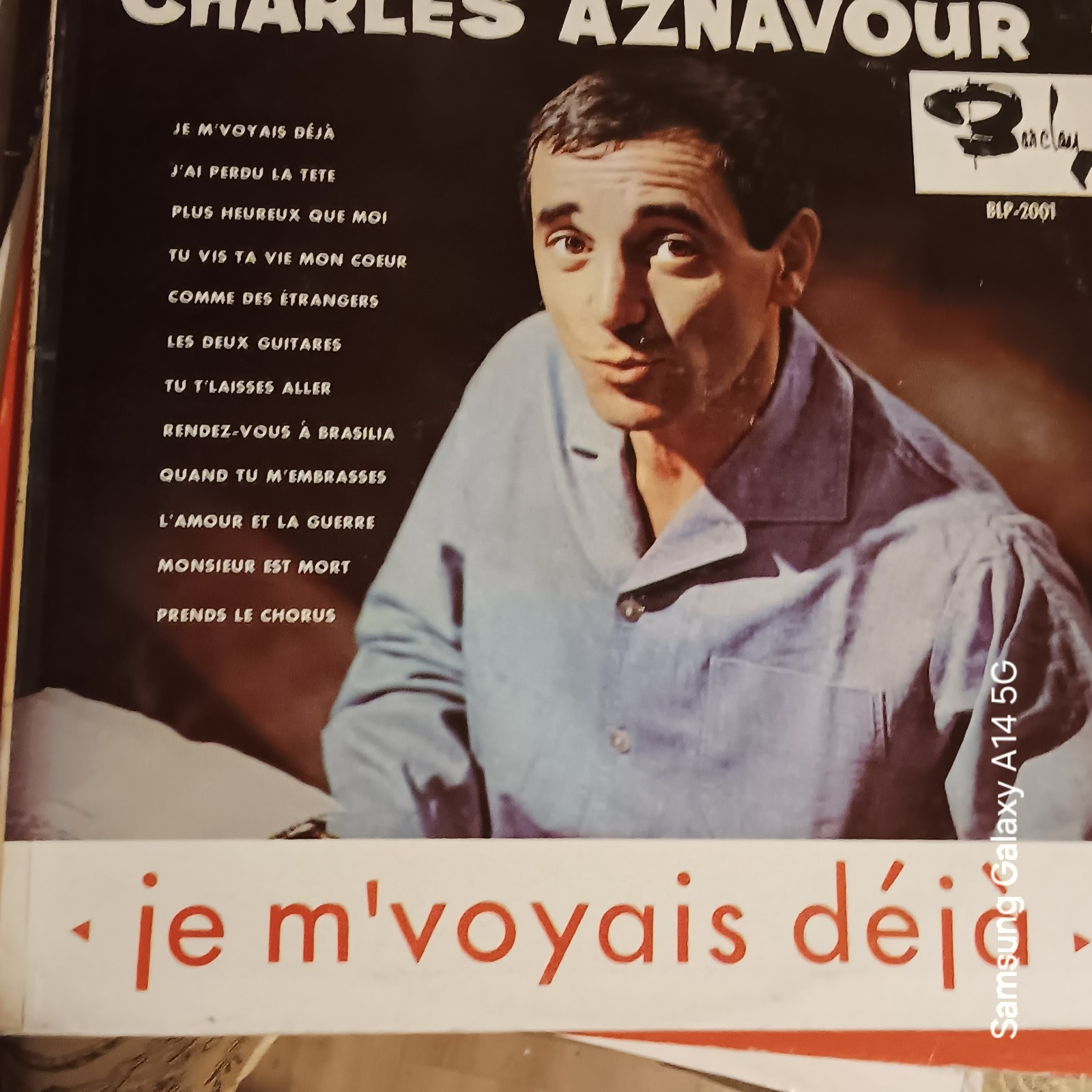 BARCLAY Charles Aznavour Je M Voyais Deja LP Vinyl BLP 2001 Canada Vintage 1961