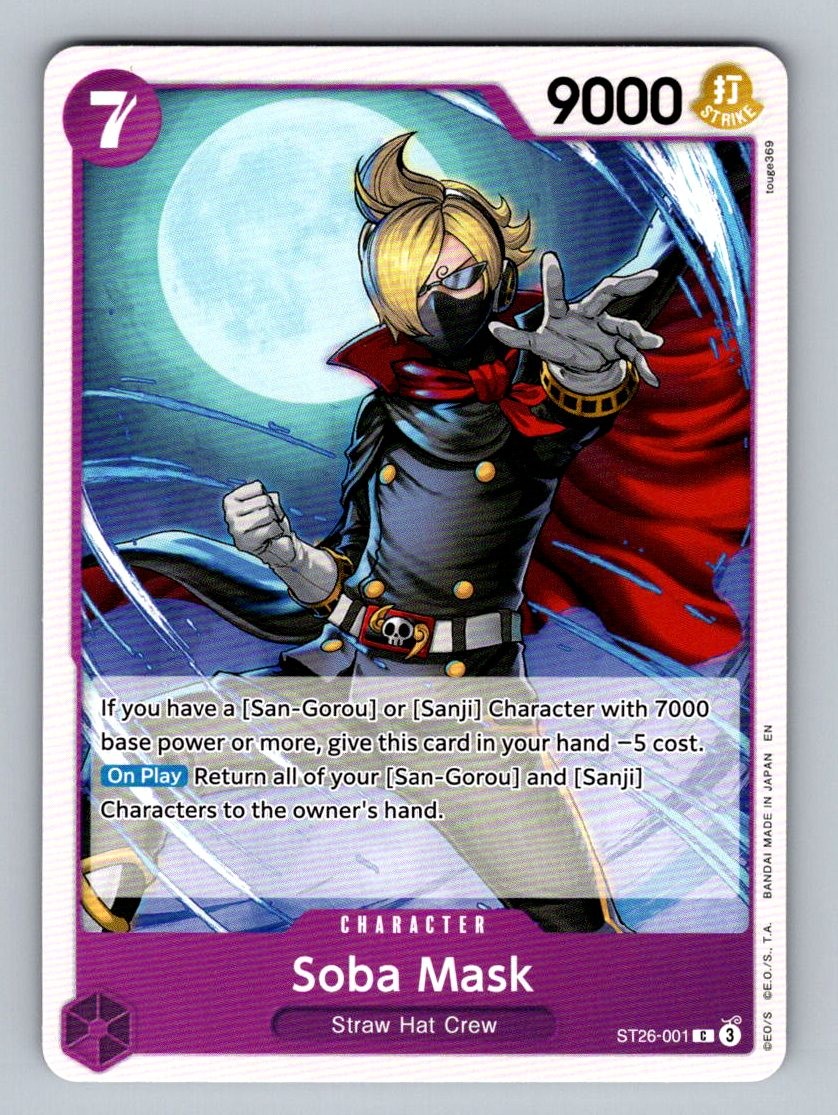Soba Mask C Starter Deck 26: VIOLA/NERO Scimmia.D.Luffy ST26-001 NM