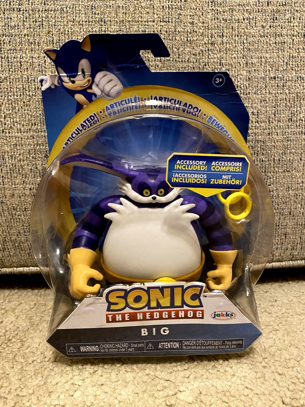ACTION FIGURE 4" SONIC THE HEDGEHOG BIG THE CAT JAKKS PACIFIC (NUOVA LEGGI DESC)
