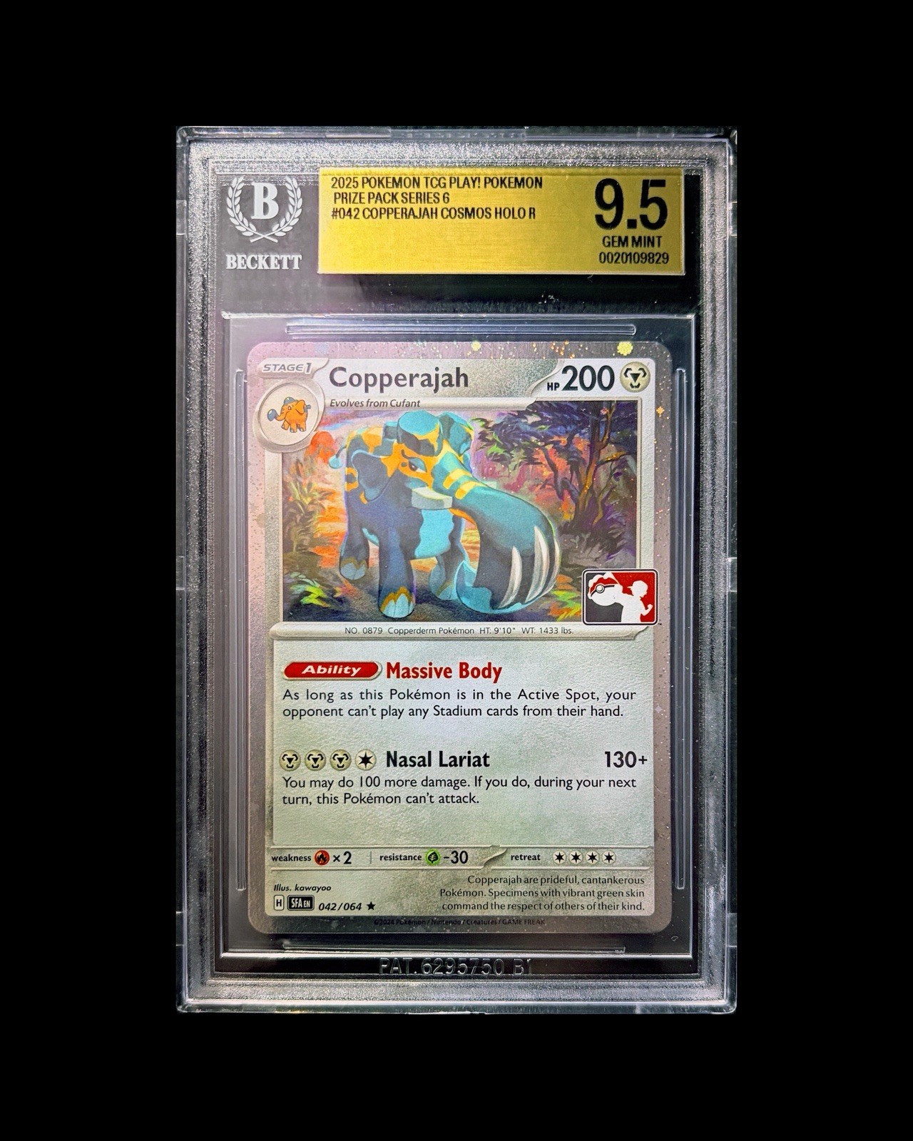 Pokemon SFA 042/064 - Confezione Premio Serie 6 Copperajah Cosmos - BGS 9.5 - Pop 1