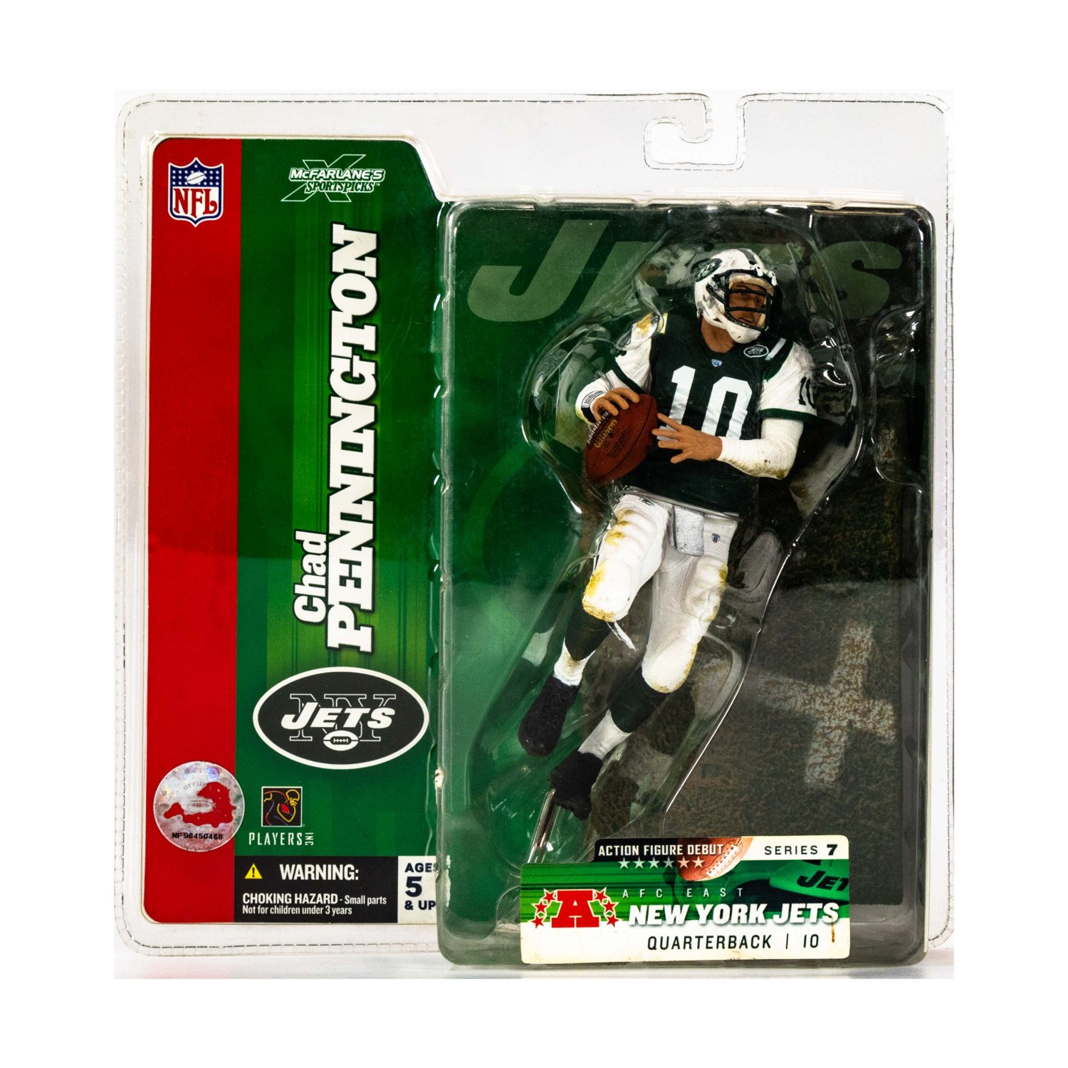 McFarlane Action Figure Chad Pennington - New York Jets (Serie 7, Green J Nuovo