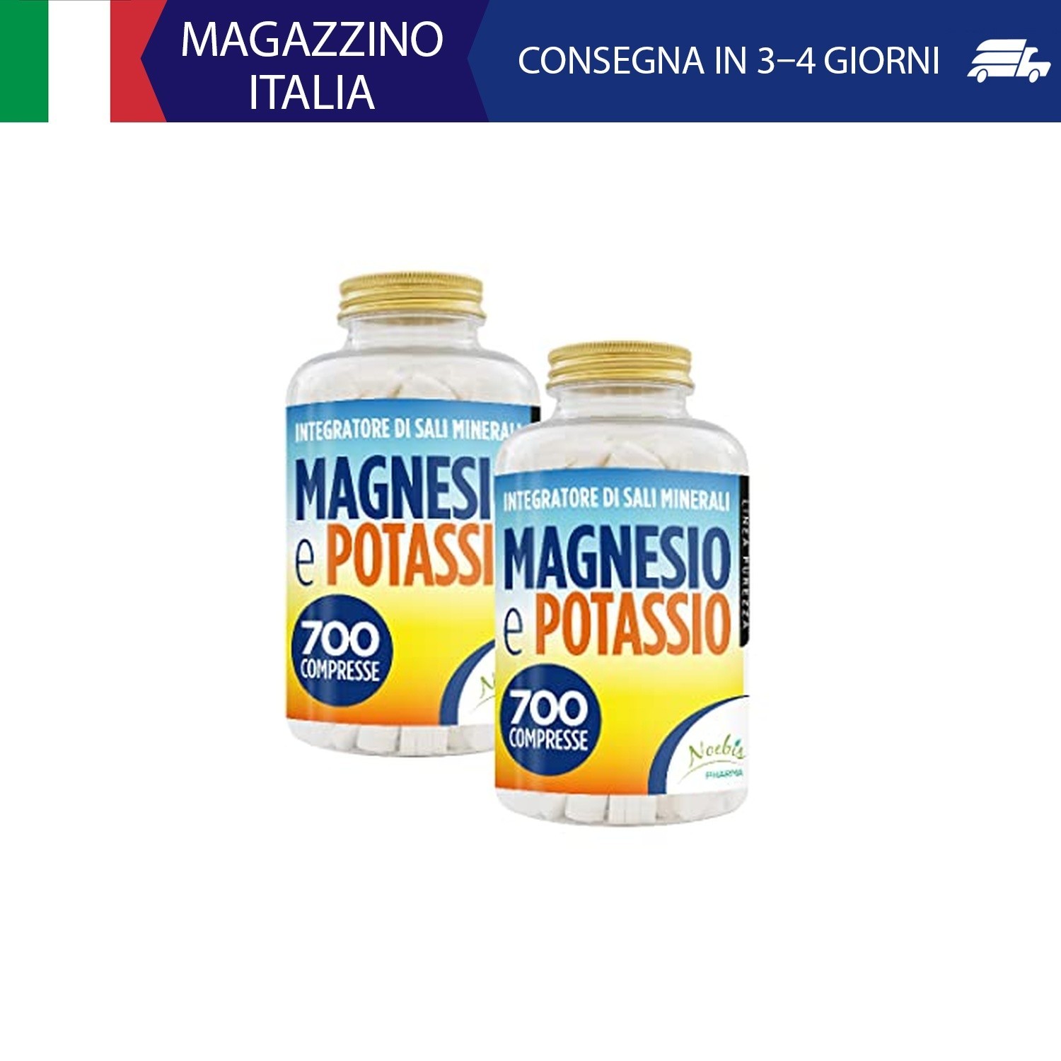 Magnesio e Potassio 1400 Compresse - Magnesio Citrato e Potassio Citrato - contr