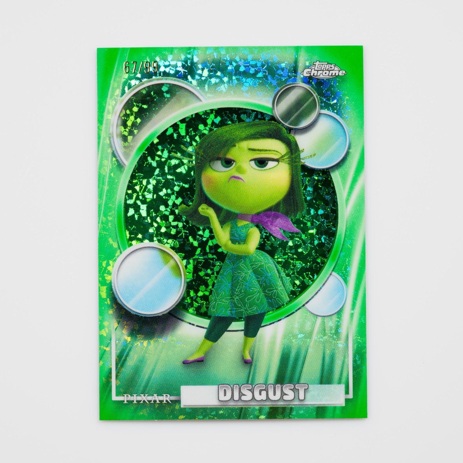 DISGUST #175 2026 Topps Cromo Disney Verde Mini Diamante Rifrattore 67/99