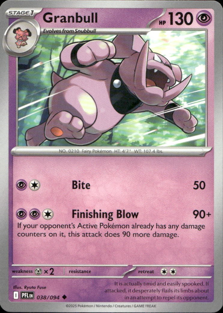 Granbull Fiamme Fantastiche 38/94 Pokémon Inglese Near Mint