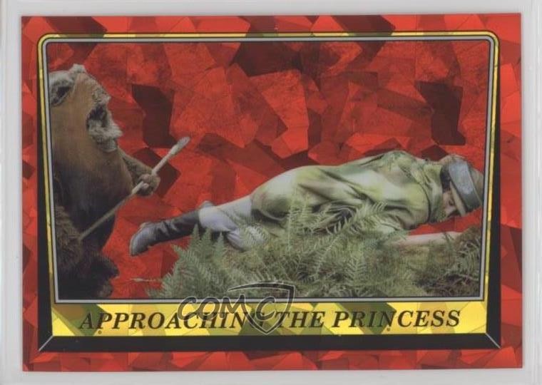 2023 Topps Chrome Sapphire Star Wars ROTJ che si avvicina alla principessa #71 0m4q