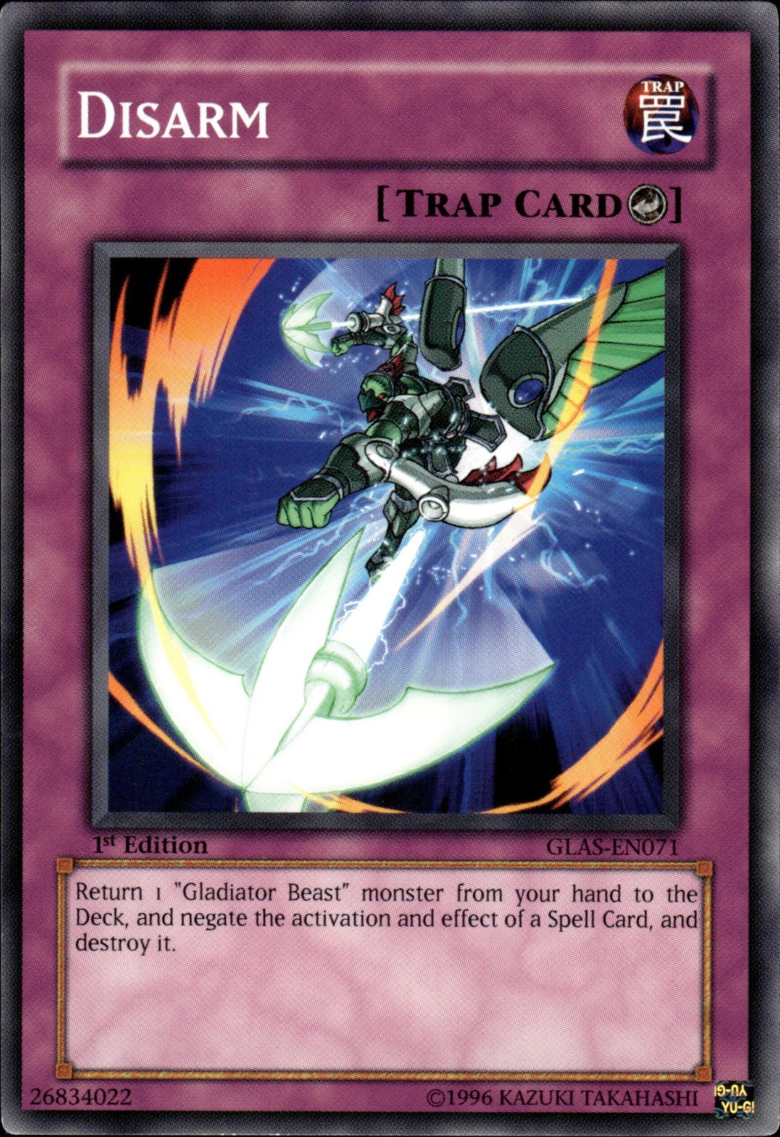 Disarm - 1st Edition GLAS-EN071 - LP - YuGiOh