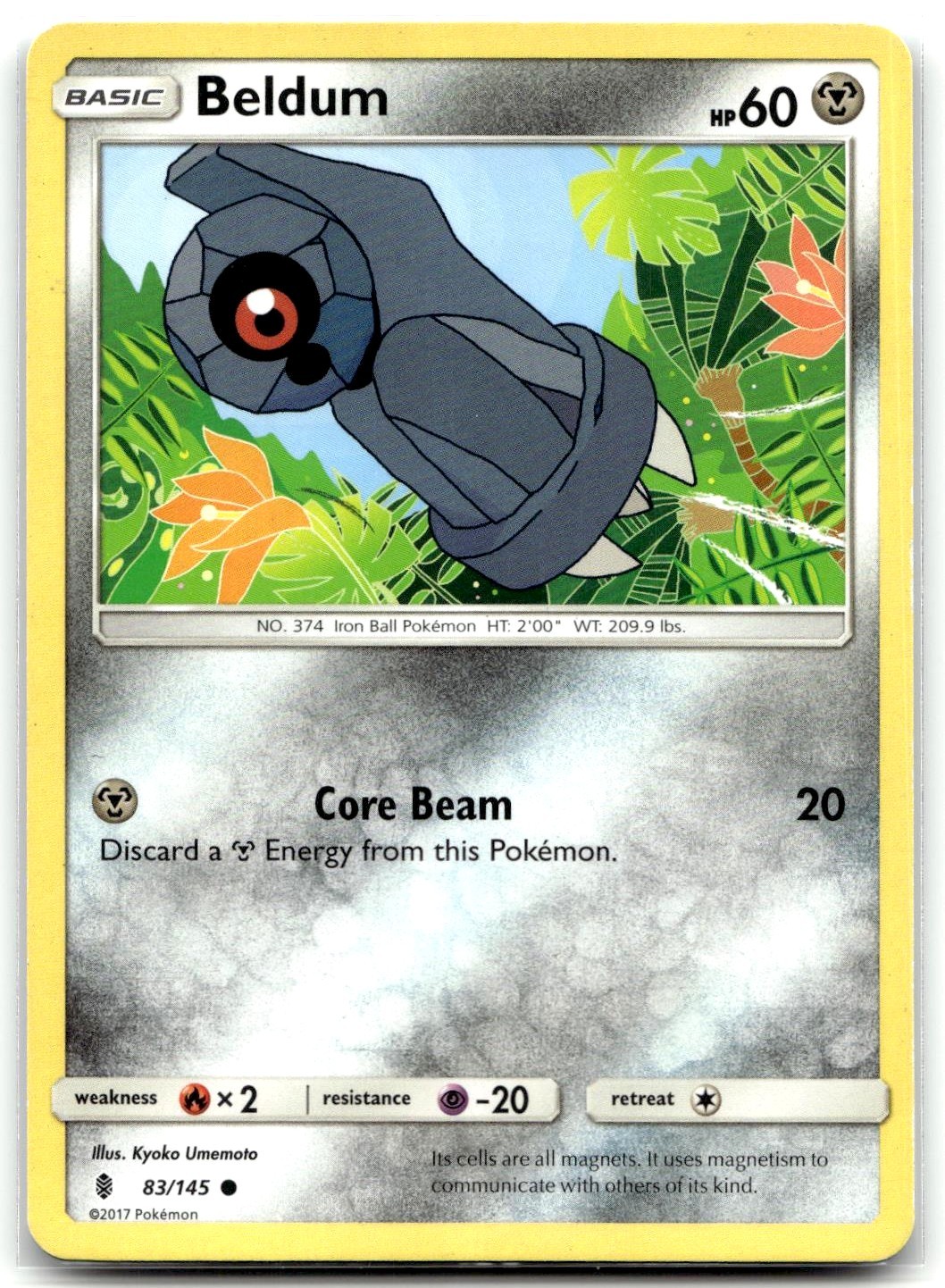 Beldum 83/145 SM - Guardiani che Risorgono Pokemon Comune TCG HP