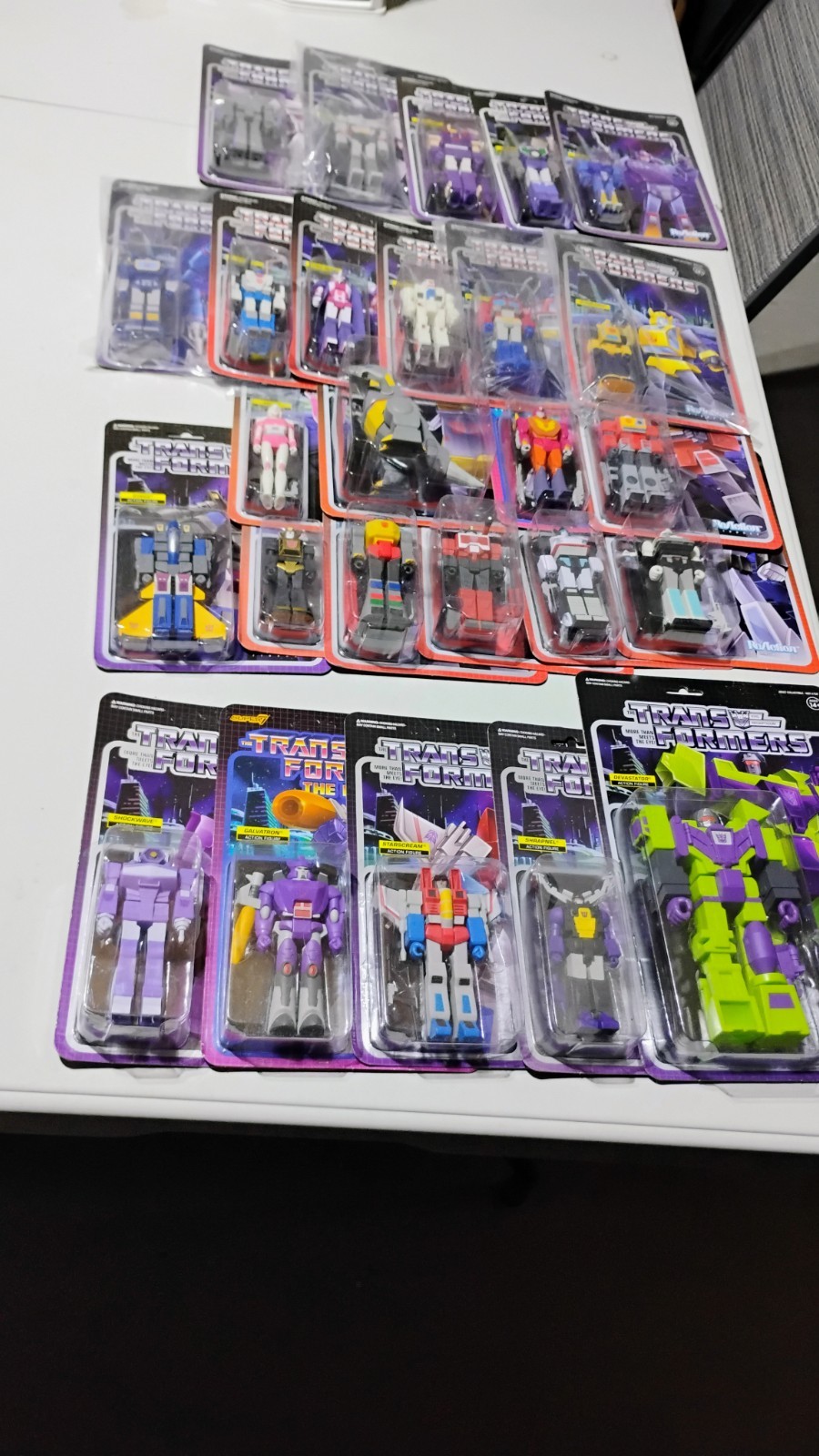 Transformers Super 7 Reazione 26 personaggi cardati