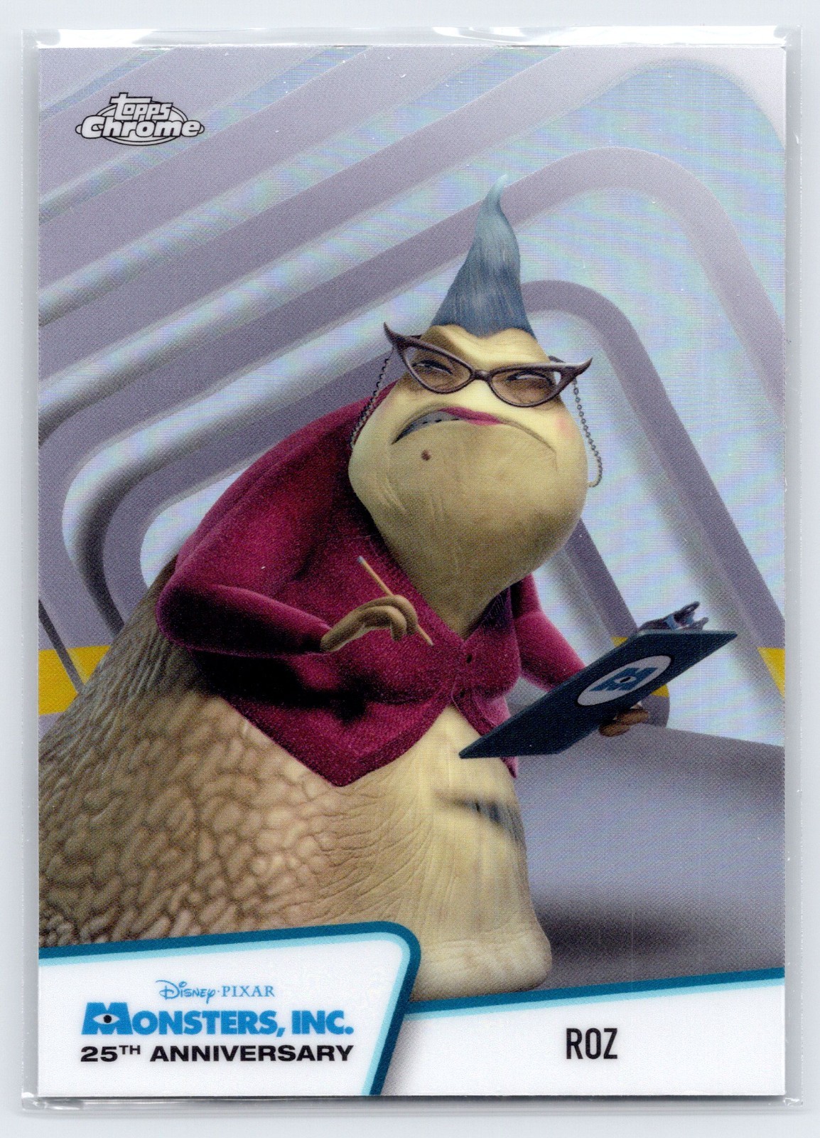 2026 Topps Disney Chrome Monsters Inc 25° anniversario Roz MI-7