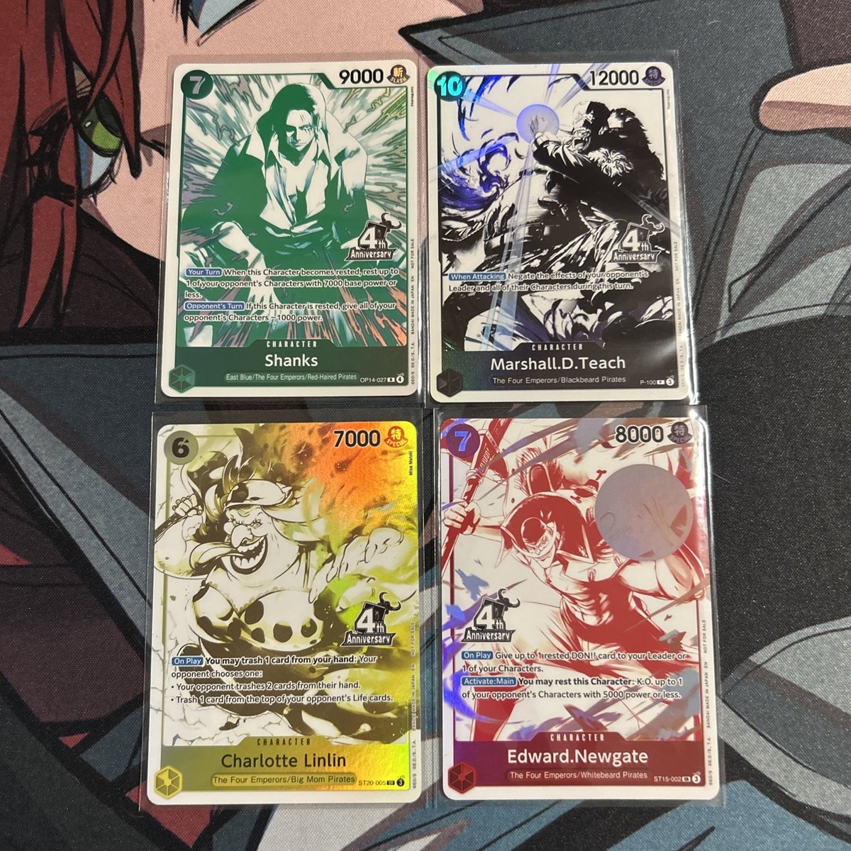 One Piece TCG 4th Anniversary! Treasure Campaign Pack x4 