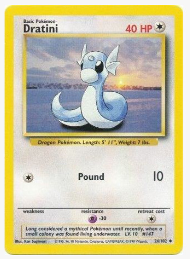 Dratini Base Unlimited #26 Pokémon TCG
