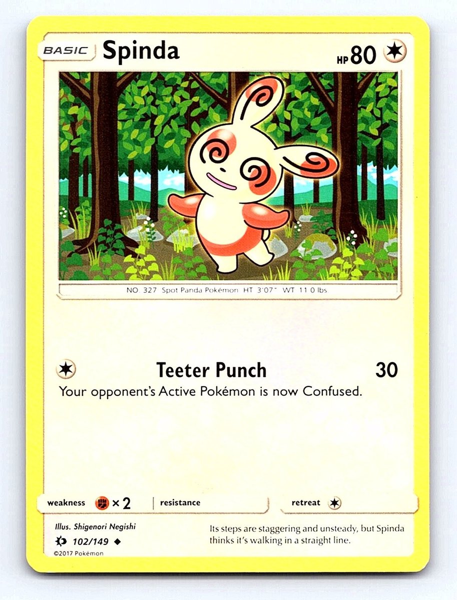 SPINDA 102/149 NON COMUNE SM SET BASE POKEMON QUASI NUOVO