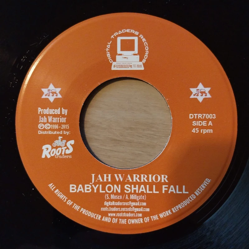 Disco Vinile 7" Reggae Dub - Jah Warrior - Babylon Shall Fall / Tumble Down Dub