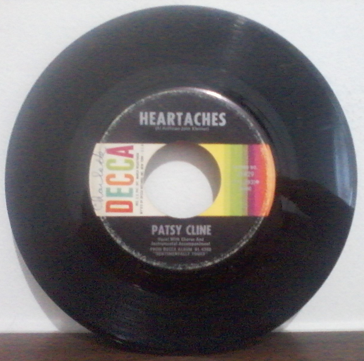Patsy Cline: "Heartaches" / "Why Can't He Be You" - VG+ '62 - plays NM!