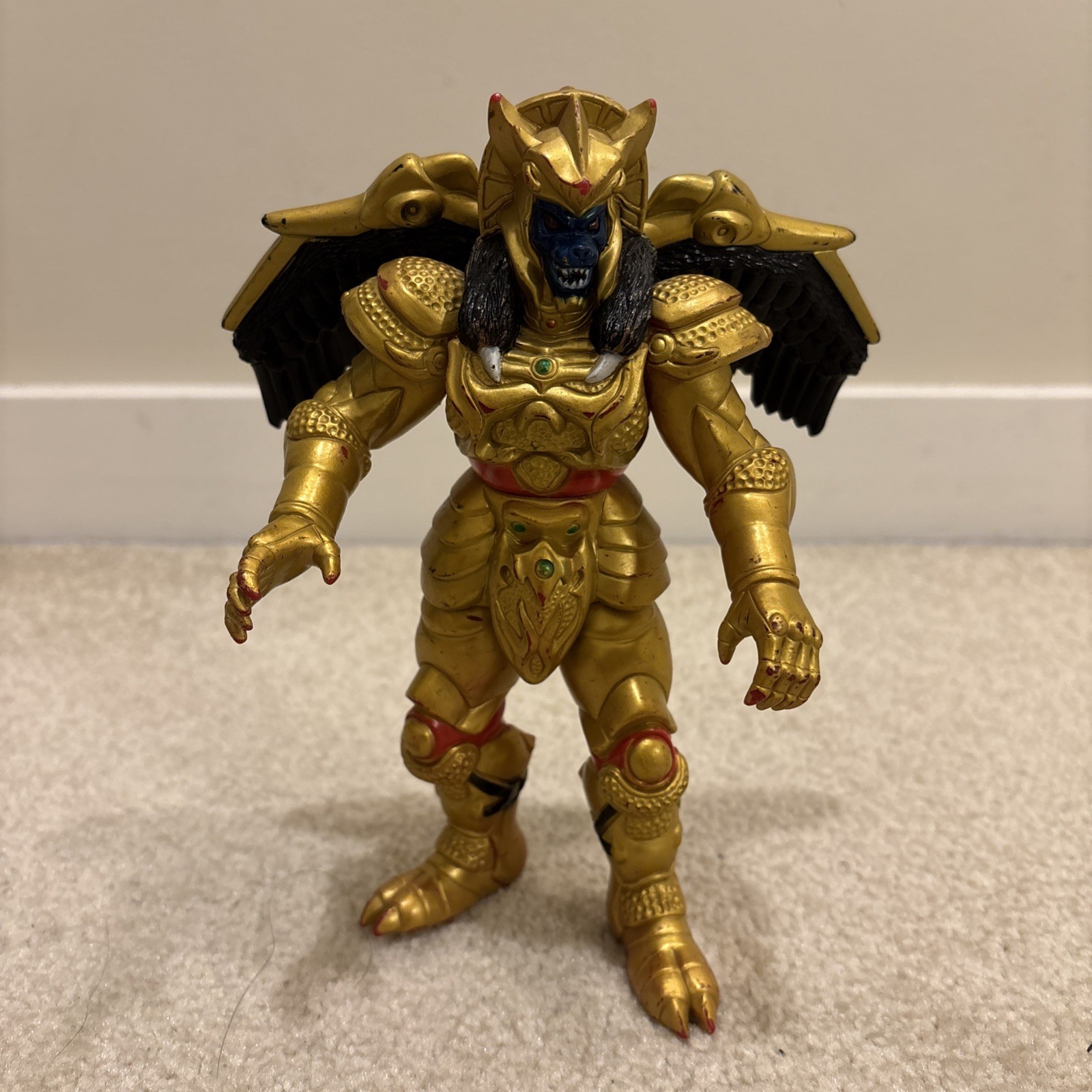 Mighty Morphin Power Rangers Goldar 8.5" Toy Action Figure Evil Space Alien 1993