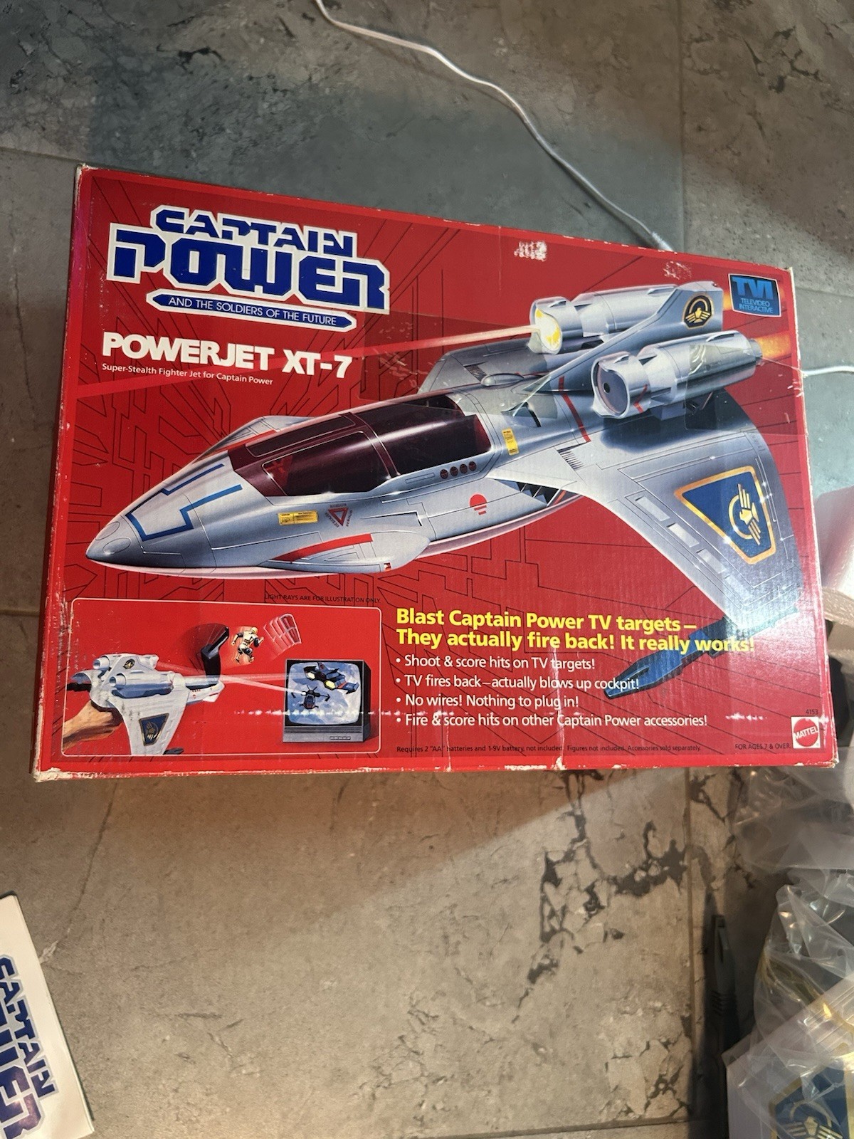 Vintage 1987 Mattel Captain Power e i soldati del futuro PowerJet XT-7