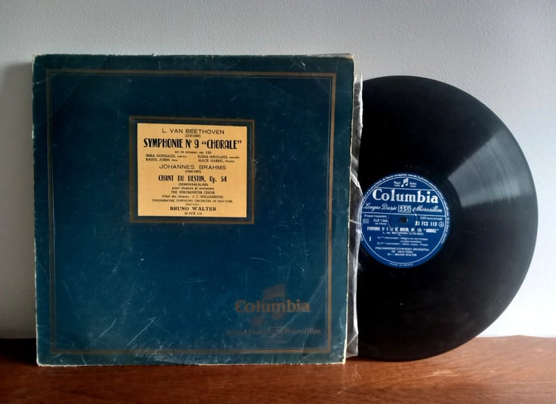 Vinyle 33 tours : Beethoven - Symphonie No 9 "Chorale" en ré mineur, op. 125