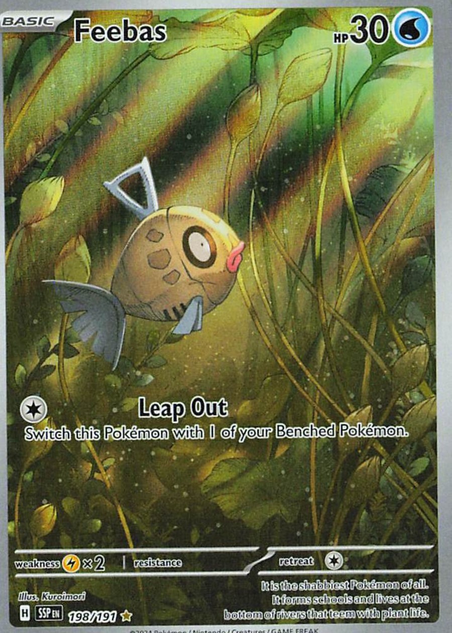 Pokemon - Feebas - 198/191 - Holo - Illustration Rare - SV08: Surging Sparks