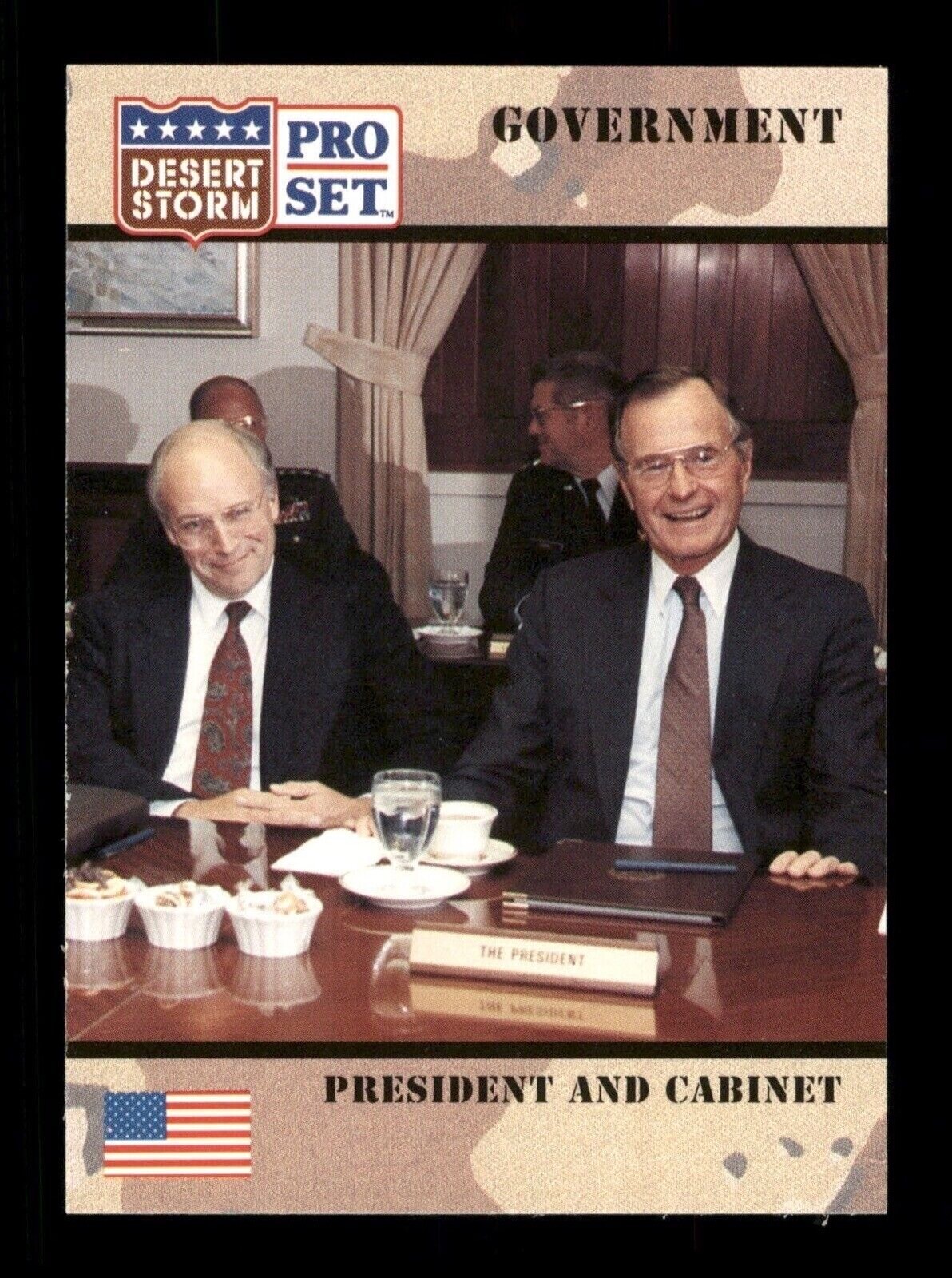 1991 US President and Cabinet 111 Pro Set Desert Storm Trading Card TC CC