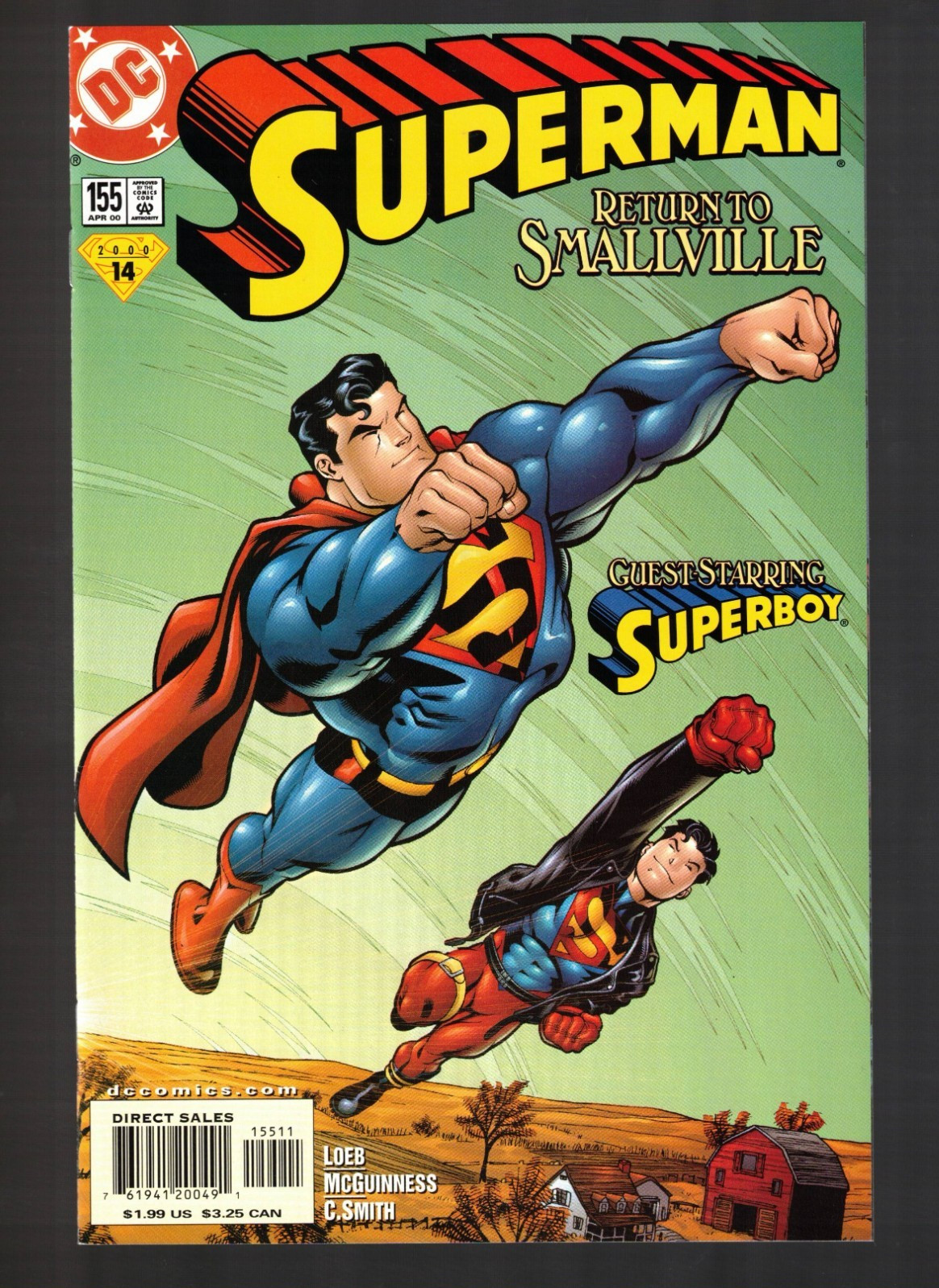 Superman #155 Ritorno a Smallville!  Superboy!   VF/NM 2000 DC fumetto
