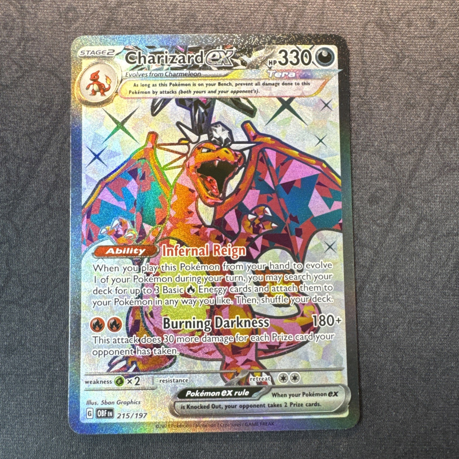 Charizard ex 215/197 SV03: Fiamme Ossidiana Holo Pokemon