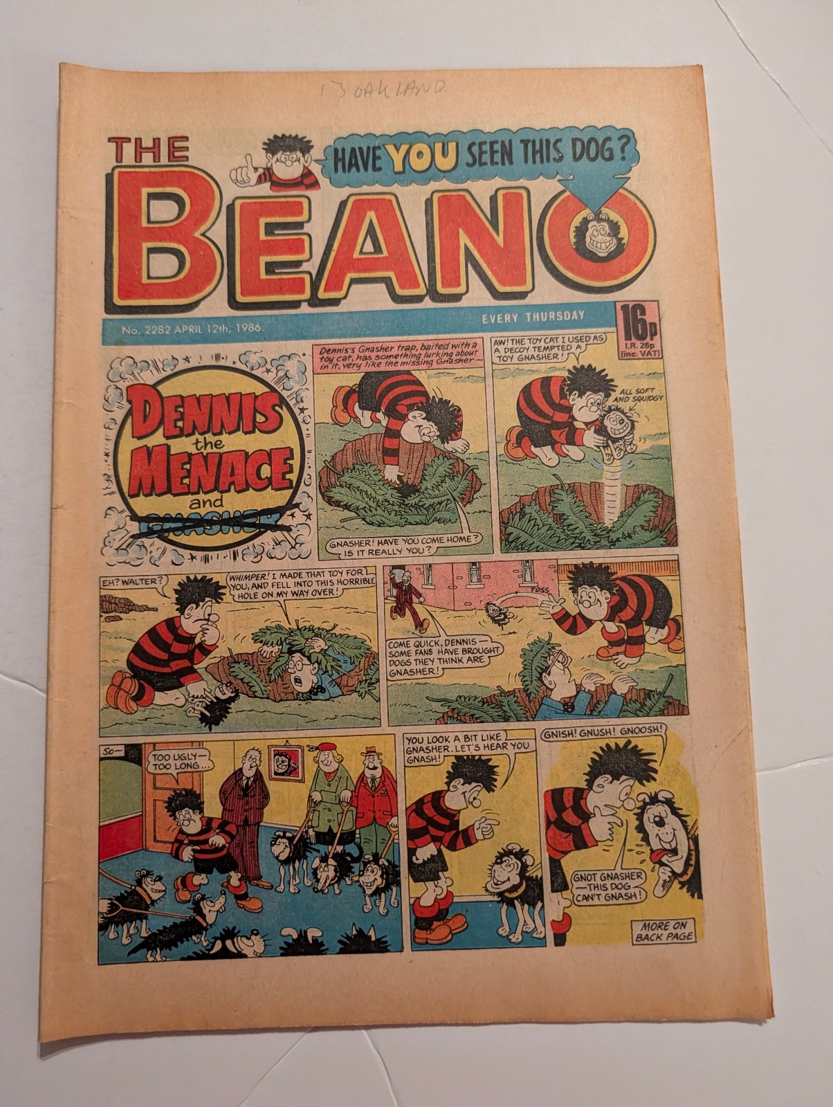 Beano Comic No 2282, April 12th 1986.