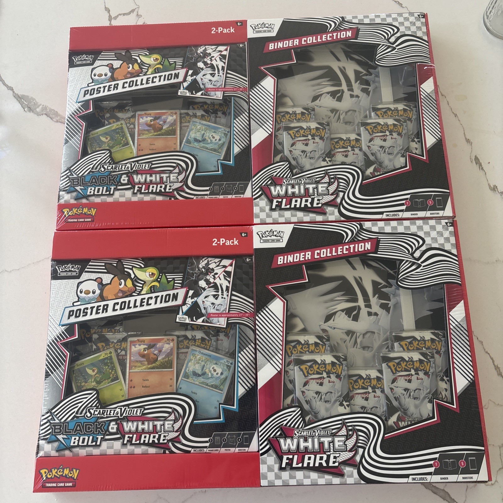 Raccoglitore svasato nero sigillato e bianco + poster collezione Sam's Club bundle x2