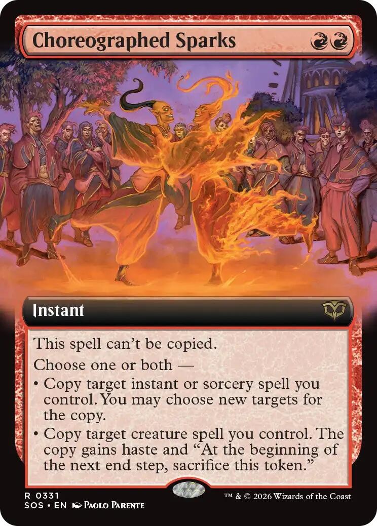 Choreographed Sparks (Extended Art) Secrets of Strixhaven Magic 331 NM Foil R