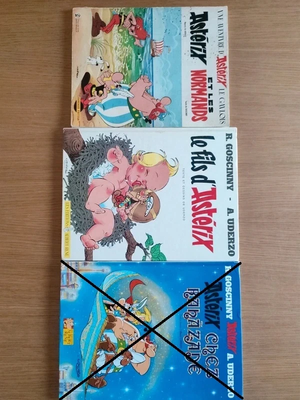 BD Astérix dont 1 EO (à la pièce ou 11€ les 2 restantes)