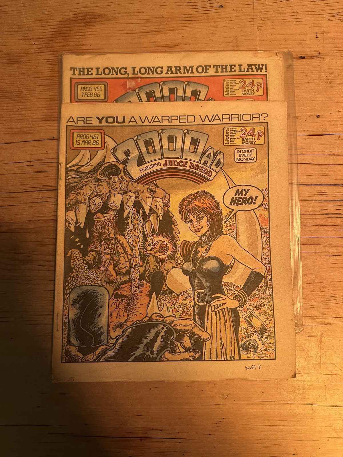 Selection Of 2000 AD featuring Judge Dredd 1986 Comics