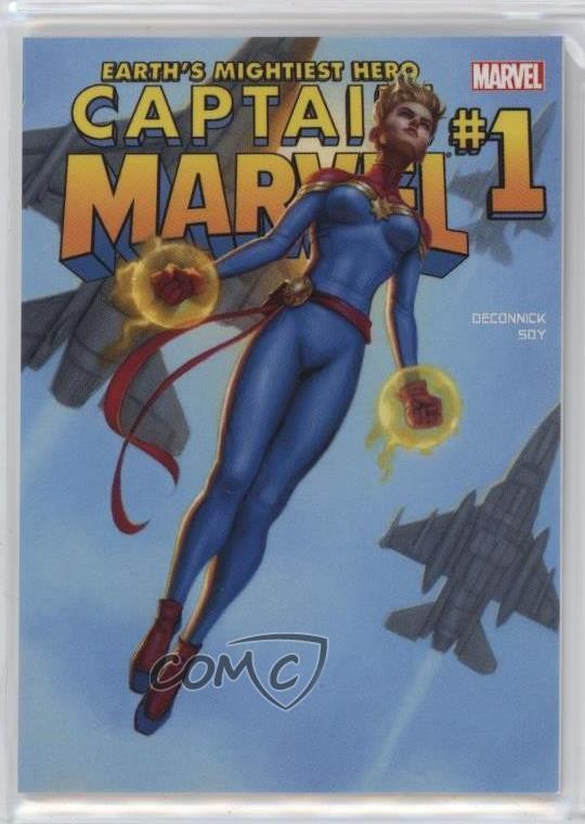 Copertina variante capolavori Upper Deck 2022 287/399 Captain Marvel #70 0p3