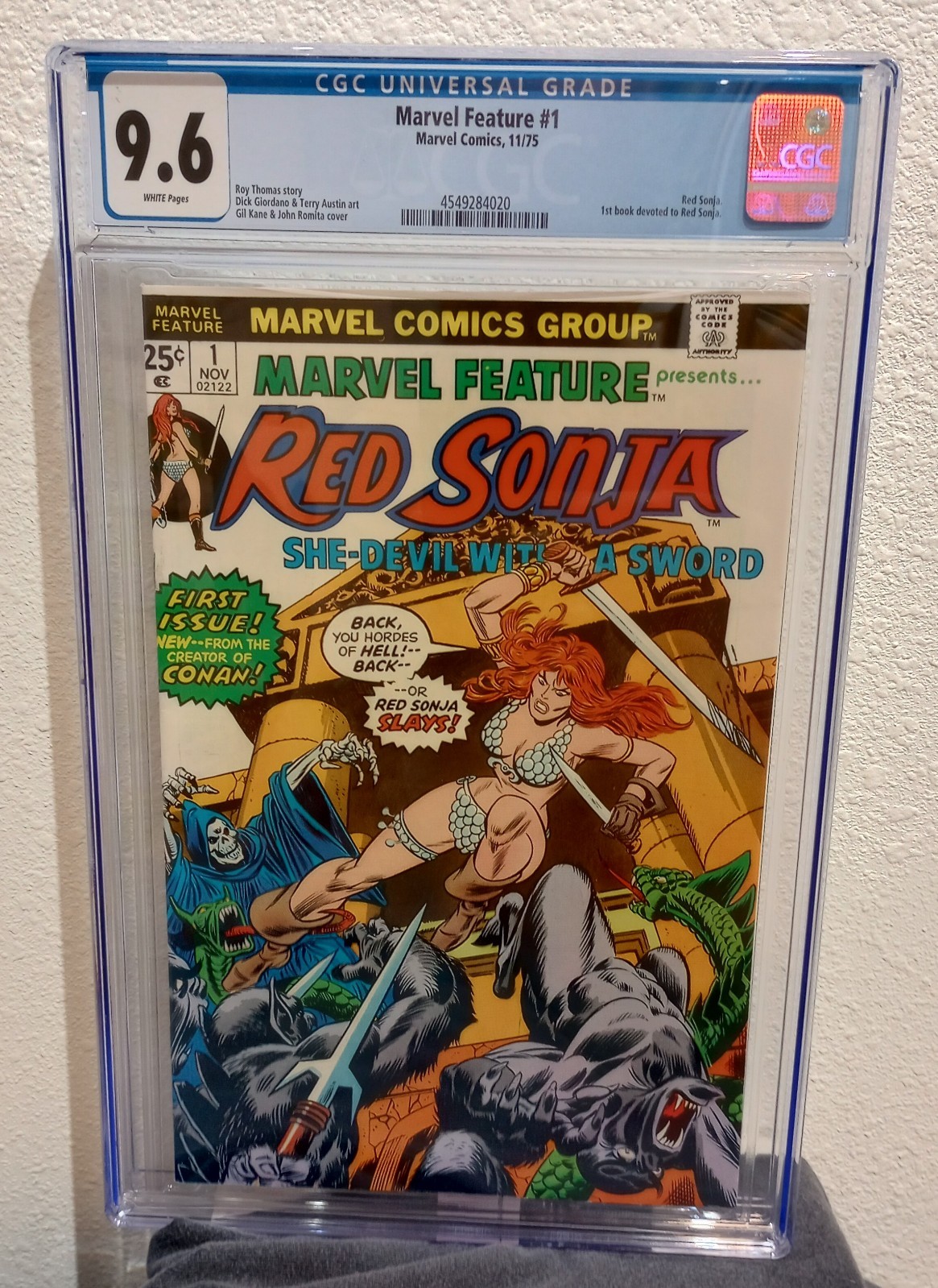 Marvel Feature #1 CGC 9.6 1st Book Devoted To Red Sonja, Howard, Conan, White Pg