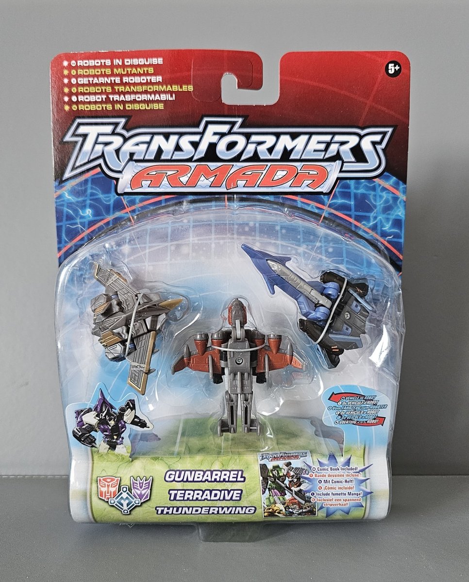 TRANSFORMERS ARMADA GUNBARREL, TERRADIVE, THUNDERWING MINI-CON ACTION FIGURE 