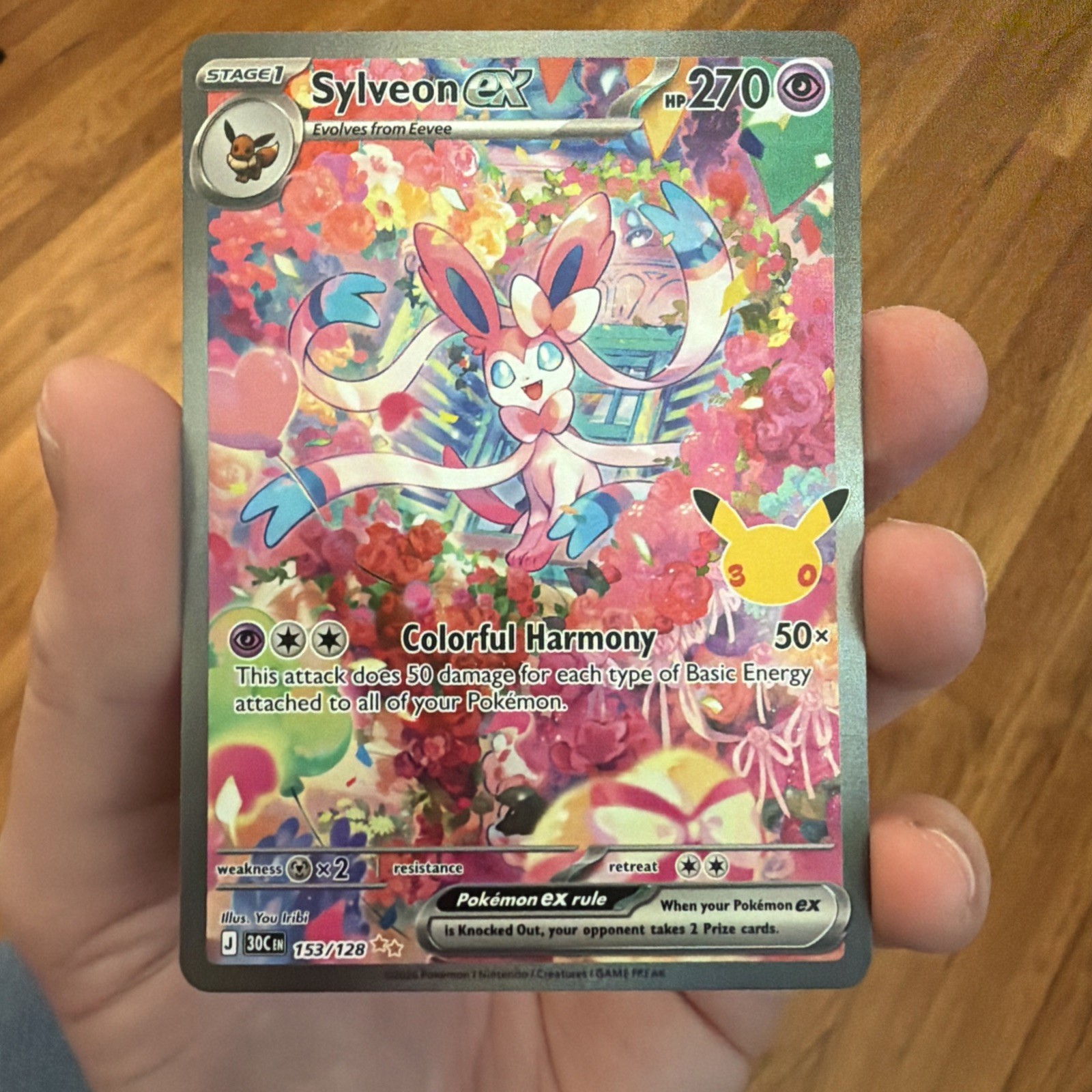 Sylveon ex 153/128 Celebrazione 30° Anniversario SIR EN 270CV