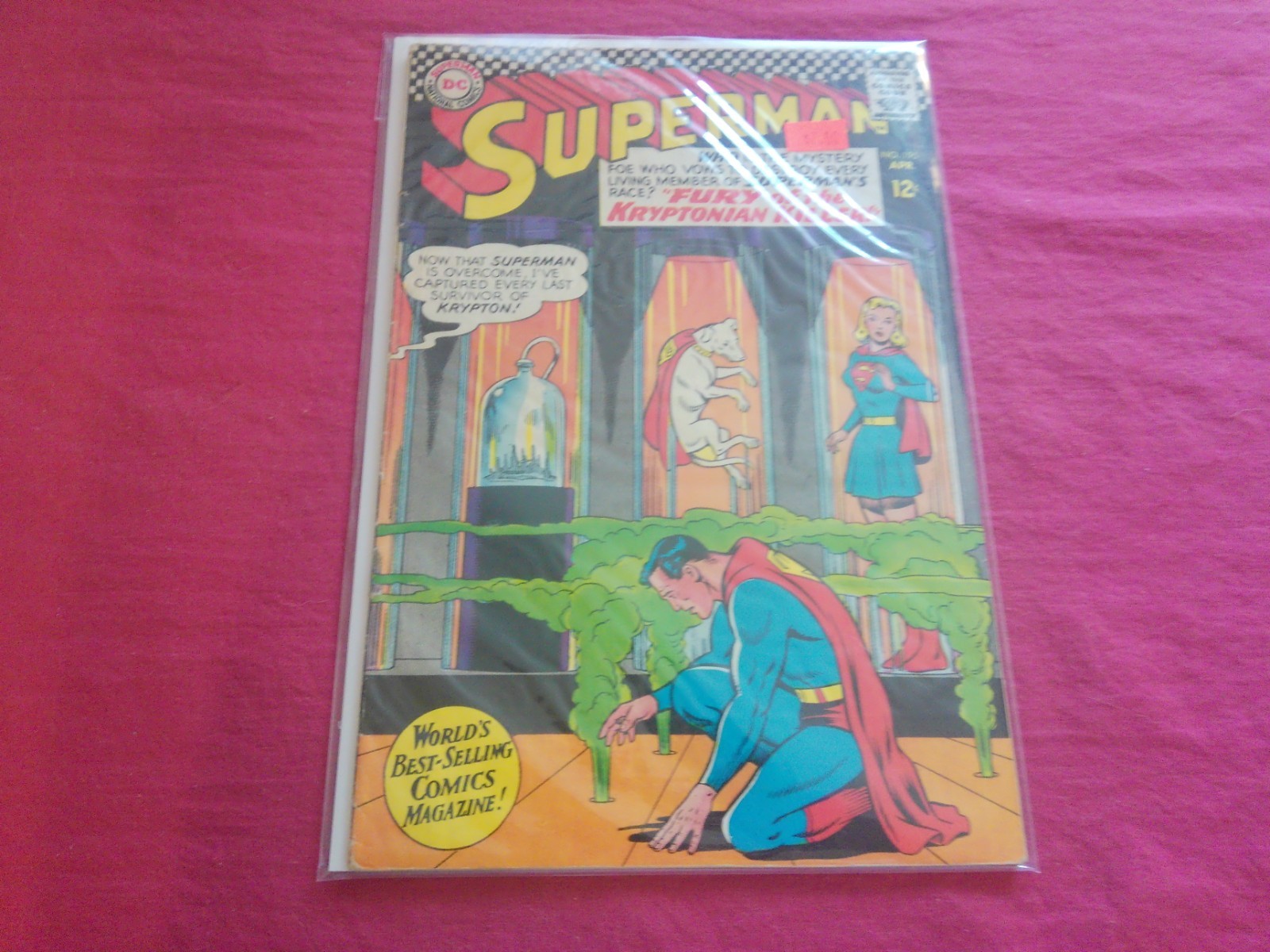 BX25 Superman #195 dc 1967 silver age 5.0 fumetto SUPERGIRL! VEDI NEGOZIO!